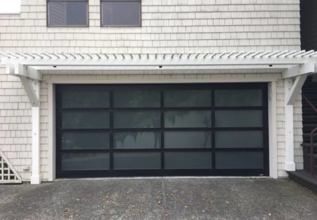 modern steel garage door style